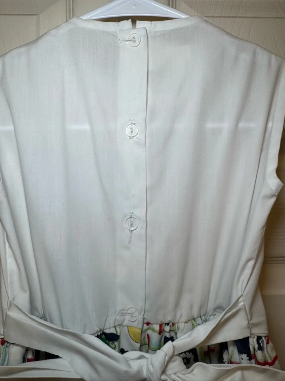 Vintage Little Girls Sleeveless Dress 100% Cotton Made in USA Size 6